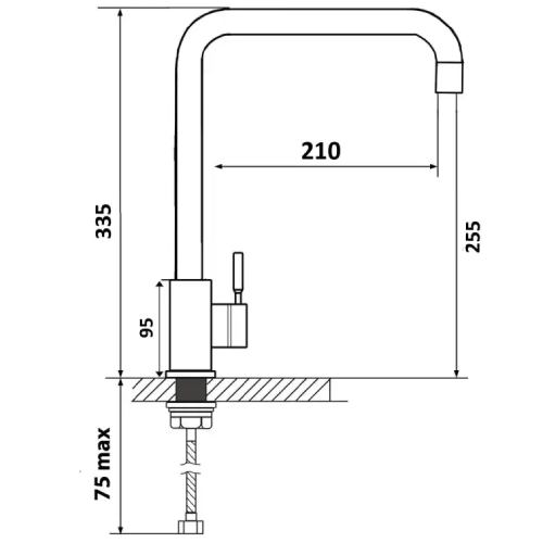 Зовнішній вигляд Змішувач VENTOLUX KF03 BN