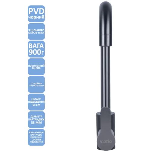 Смеситель VENTOLUX KF03 PVD BK Black Способ монтажа врезной