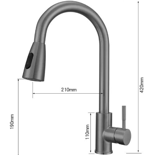 Смеситель VENTOLUX KFPFH05 PVD BK 2F Назначение для кухонной мойки