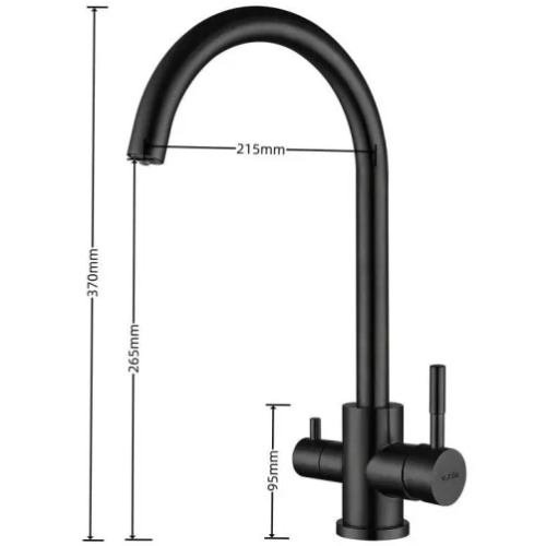 Смеситель VENTOLUX KFPW 10 BK Black Назначение для кухонной мойки