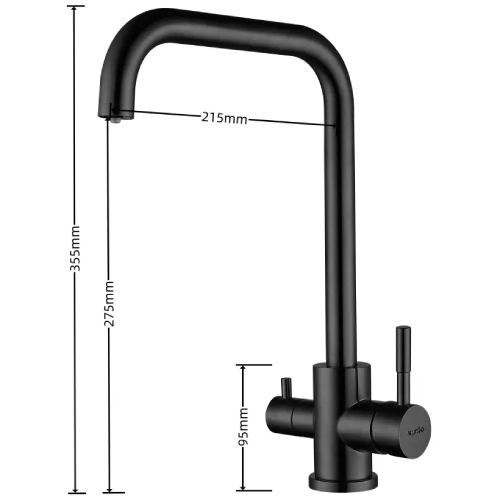 Смеситель VENTOLUX KFPW 11 BK Black Назначение для кухонной мойки