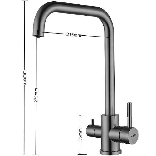 Смеситель VENTOLUX KFPW 11 PVD BK Black Назначение для кухонной мойки