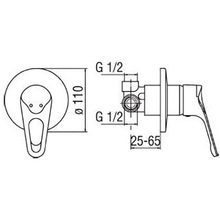 Змішувач NOBILI TIMIX TX27108CR