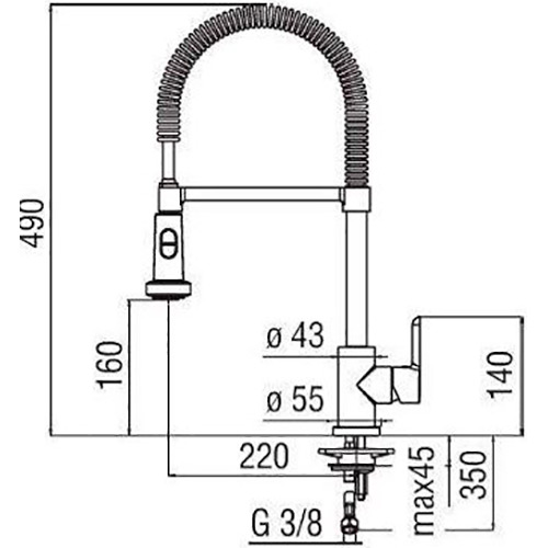 Смеситель NOBILI ABC AB87300/3CR Назначение для кухонной мойки