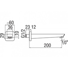 Излив NOBILI AСQUAVIVA 200 мм (V00158/40CR)