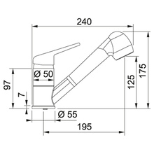 Смеситель FRANKE Novara-Plus Pull Out (115.0347.111)