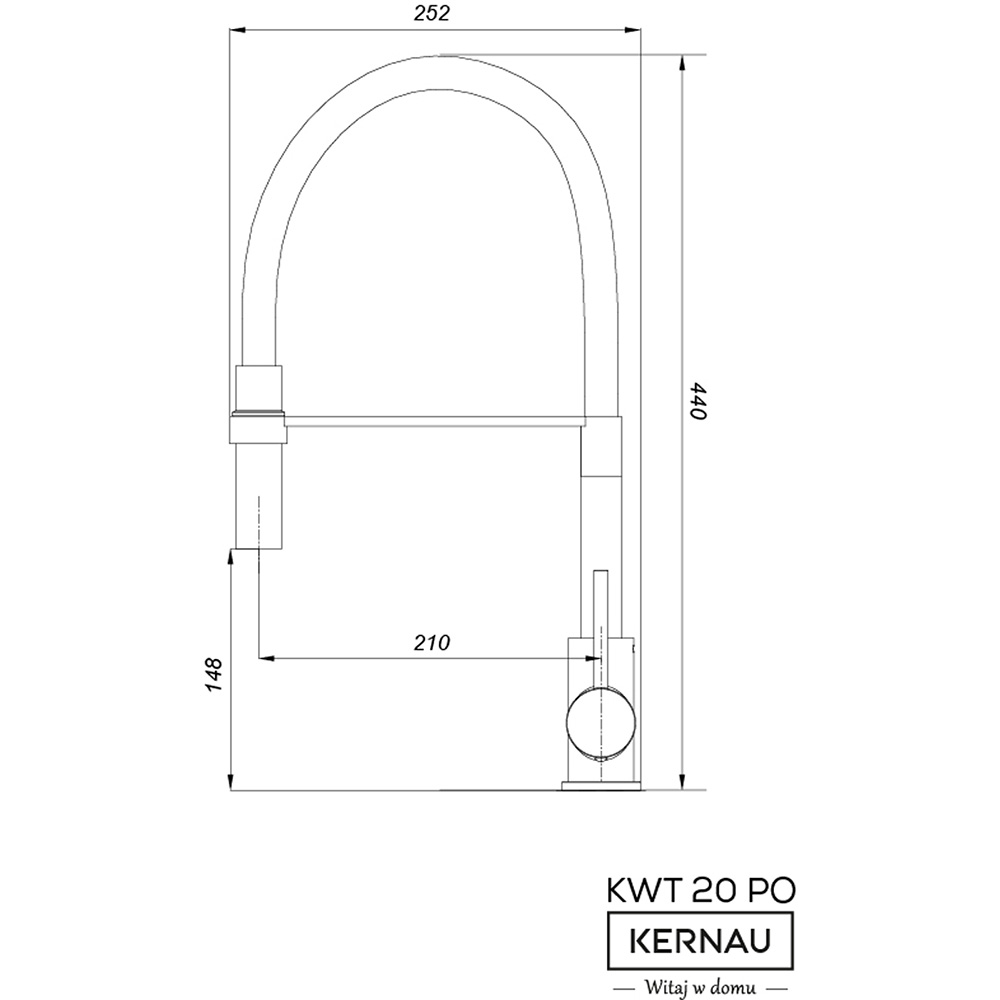 Внешний вид Смеситель KERNAU KWT 20 PO CHROME/WHITE