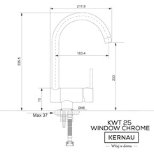 Смеситель KERNAU KWT 25 WINDOW CHROME