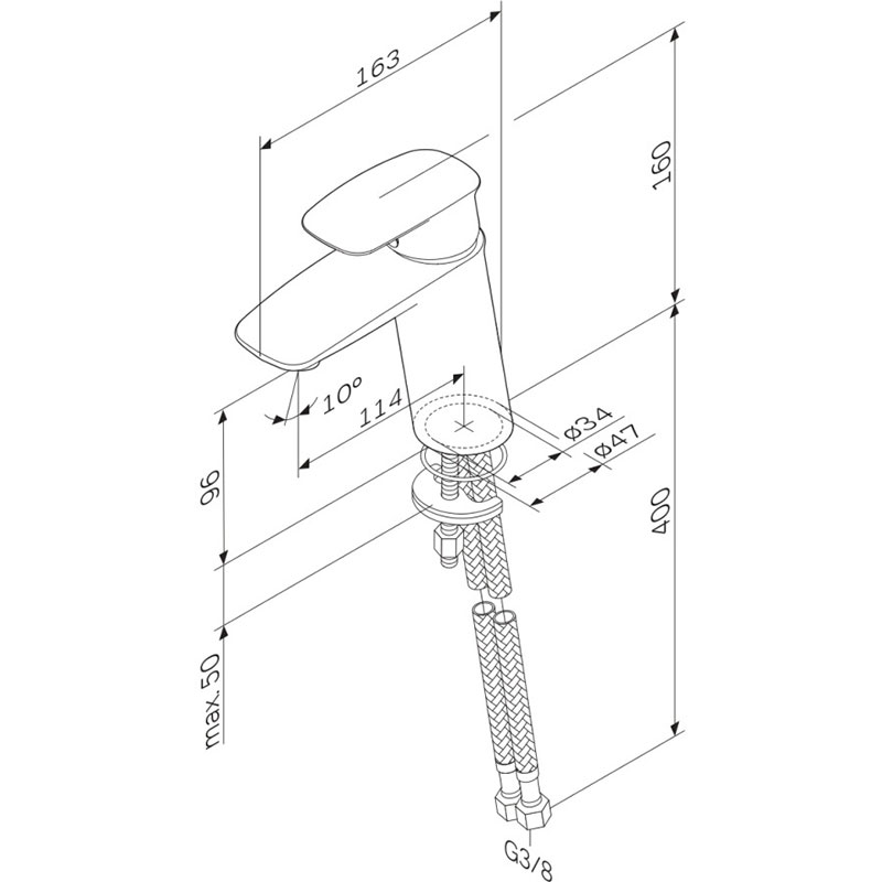 Смеситель AM.PM F71A02100 Spirit V2.1 Способ монтажа врезной