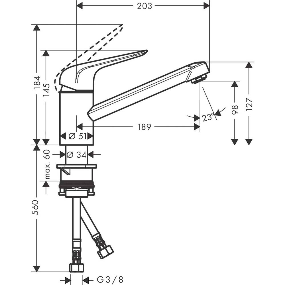 Змішувач Hansgrohe Focus M42 KM100 Steel (71808800) Спосіб монтажу врізний