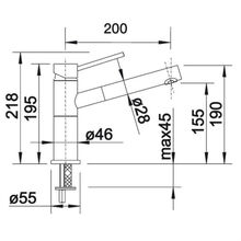 Смеситель BLANCO ALTA Compact (515320) хром/песочный