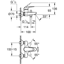 Змішувач для ванної кімнати GROHE Swift (24335001)