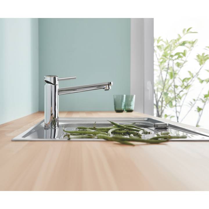 Смеситель GROHE BauClassic 22,2см хром (30576000) Длина излива 22.2