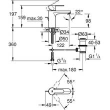 Змішувач GROHE Get M 12,2см хром (23454000)