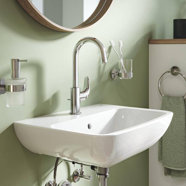 Змішувач GROHE Swift L 14см хром (24330001) Принцип змішування одноважільний