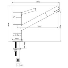 Змішувач для кухні AQUATICA HF-2B217C (9705100)