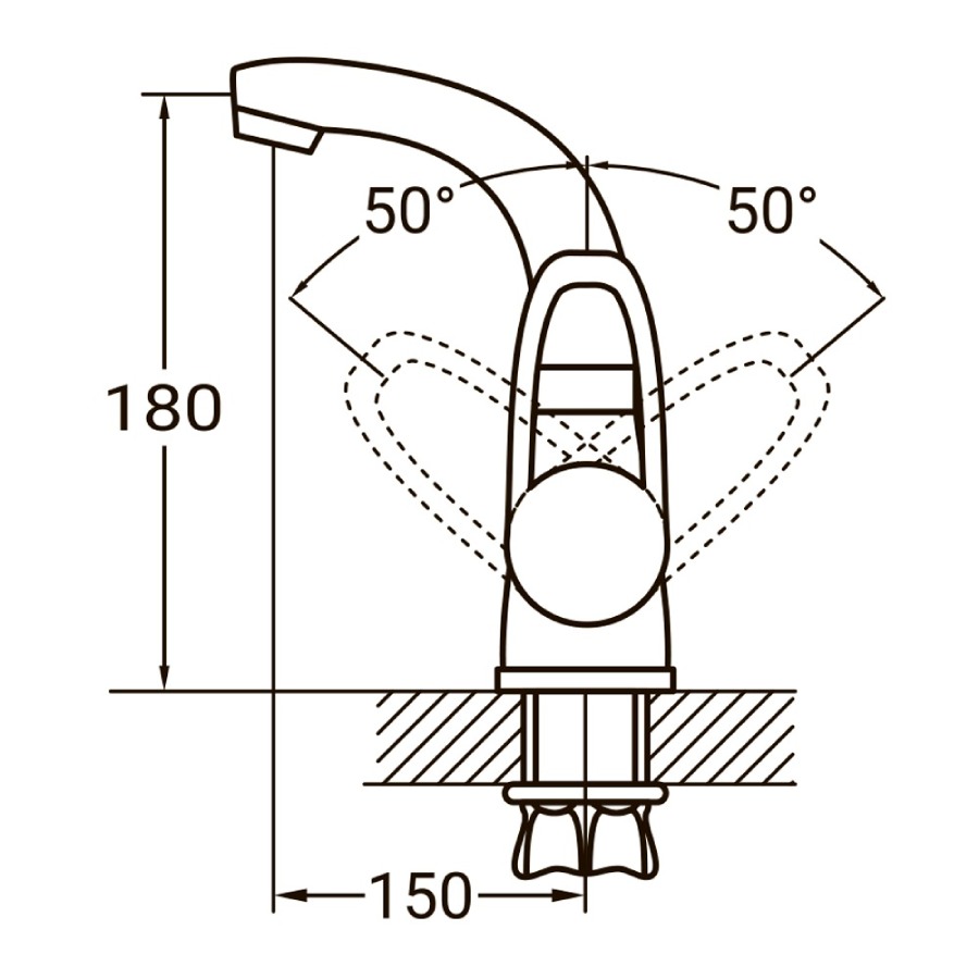 Смеситель для раковины AQUATICA HL-1A230C (9734000) Картридж керамический