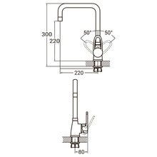 Змішувач для кухні AQUATICA HL-4B230C (9734110)