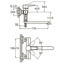 Смеситель AQUATICA HL-3C130C (9734210)