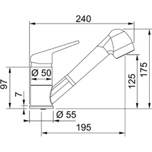 Смеситель FRANKE Novara Plus Pull Out Onyx (115.0470.675)