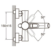 Смеситель для ванной AQUATICA HK-2C130C (9732210)