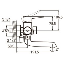 Змішувач для ванної AQUATICA HK-2C130C (9732210)