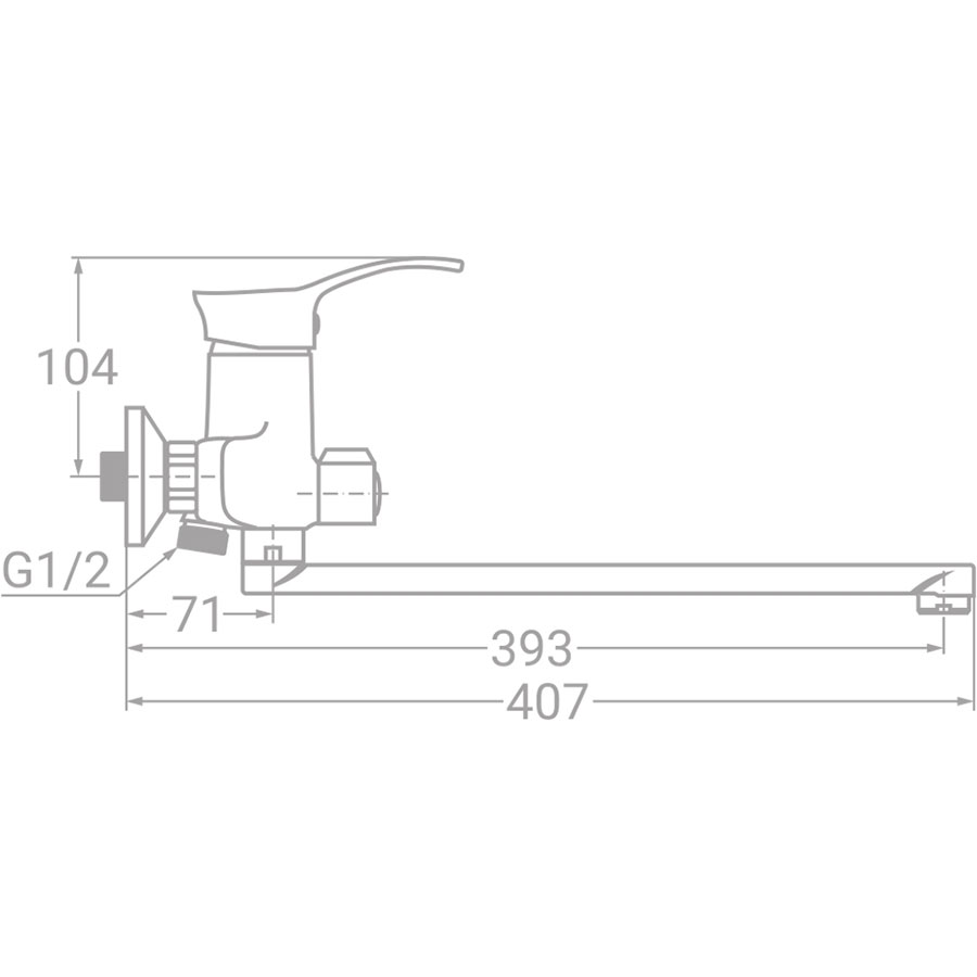 Смеситель TAU SM-2C244C (9843220) Способ монтажа настенный