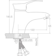 Змішувач TAU SE-2A145C (9807000)