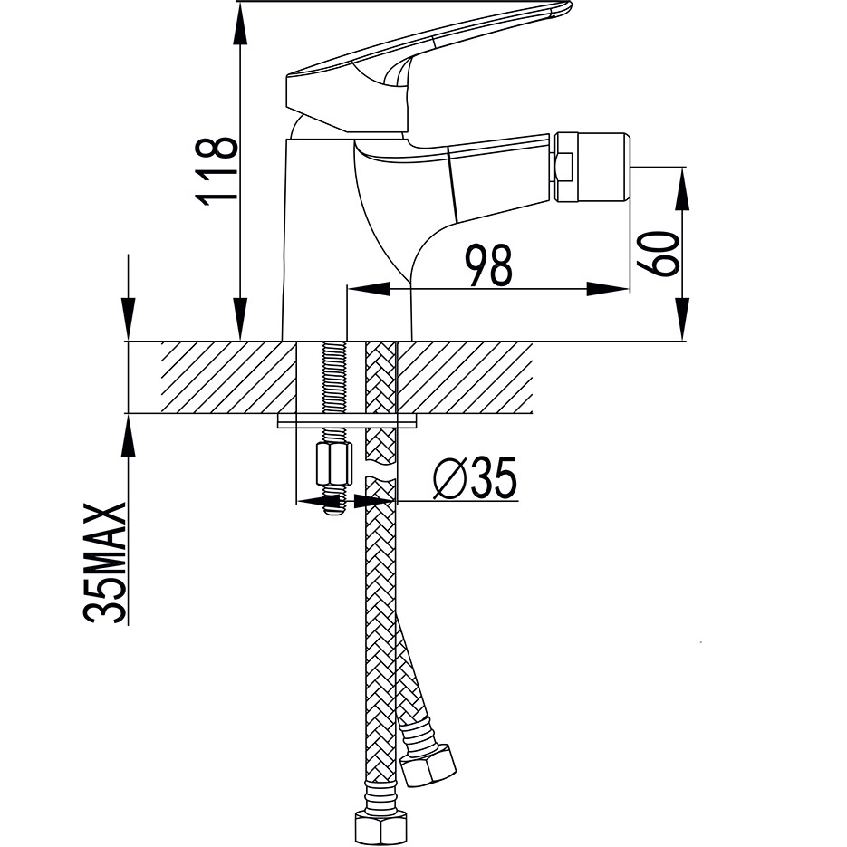 Смеситель SERIO CORSO D35 (9626500) Длина излива 9.8