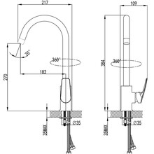 Смеситель CORSO SERIO DC-5B146C (9626100)