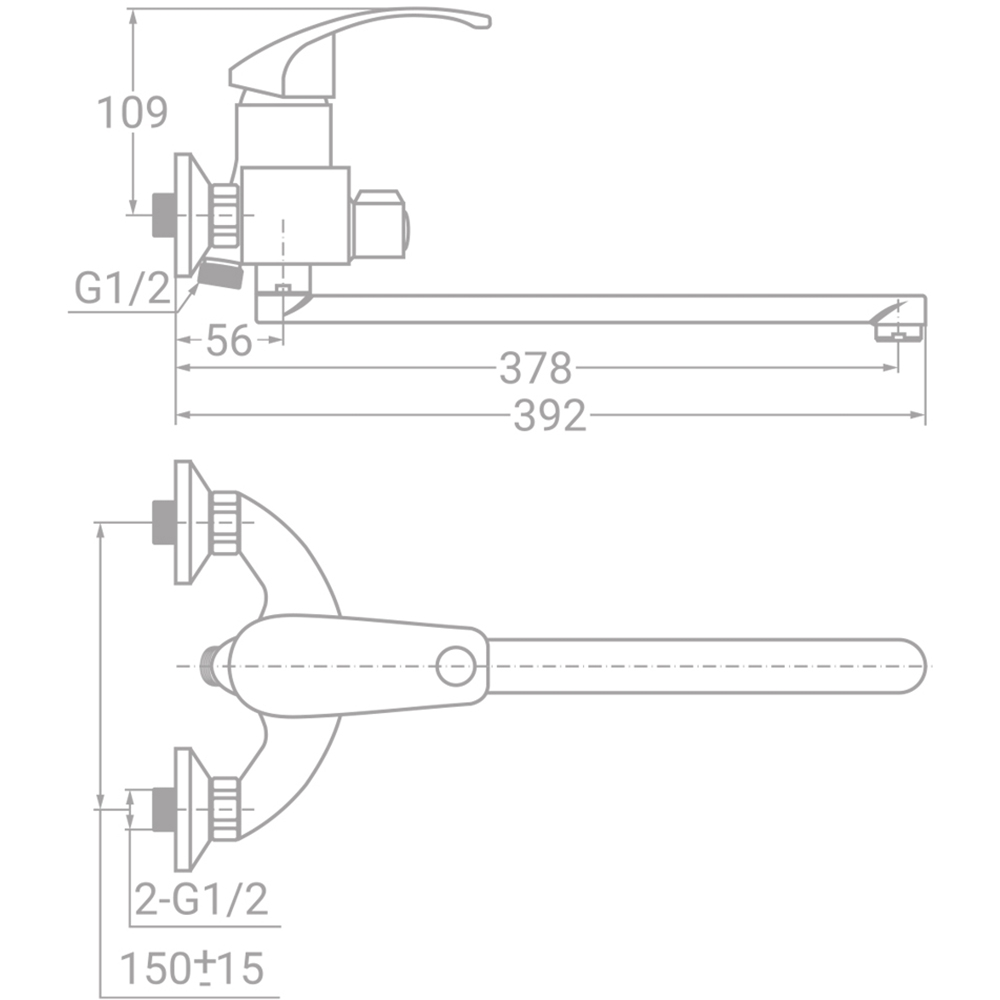 Змішувач TAU SL-2C243C (9840220) Призначення для ванни