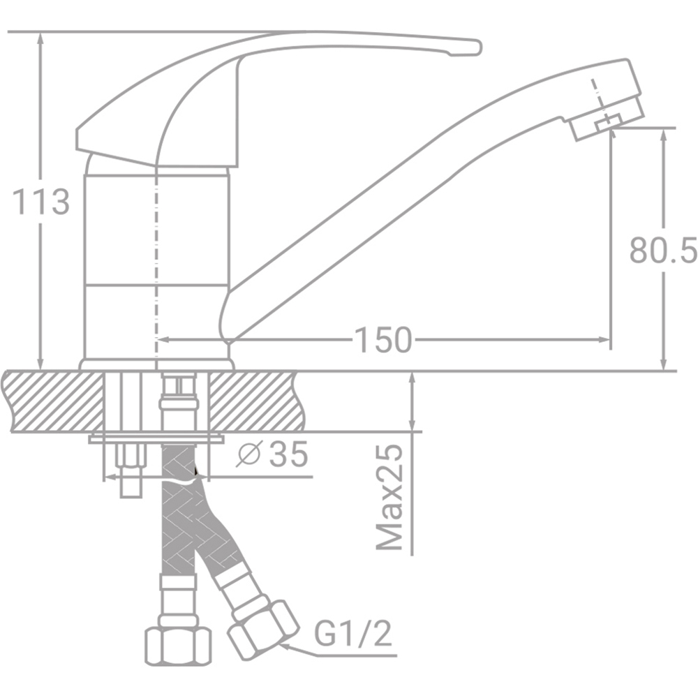 Змішувач TAU SL-2B143C (9840120) Призначення для кухонної мийки