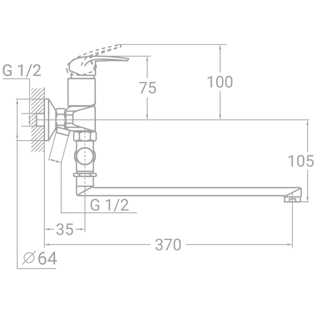 Змішувач TAU TN-3C242C (9846220) Призначення для ванни