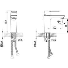 Смеситель CORSO BRACCIANO D35 CF-2A136C (9617000)