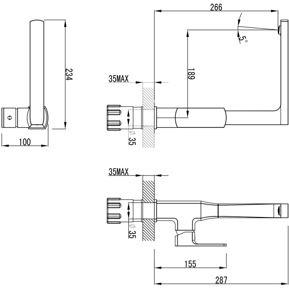 Внешний вид Смеситель CORSO COMO D35 BF-4B229C (9611100)