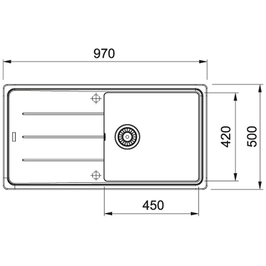 Мойка FRANKE Basis (114.0363.932) Способ монтажа врезной