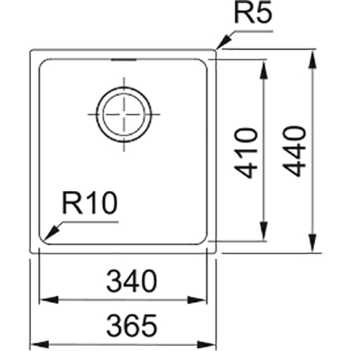 Мойка FRANKE Sirius SID 110-34 Black (144.0649.548) Способ монтажа под столешницу