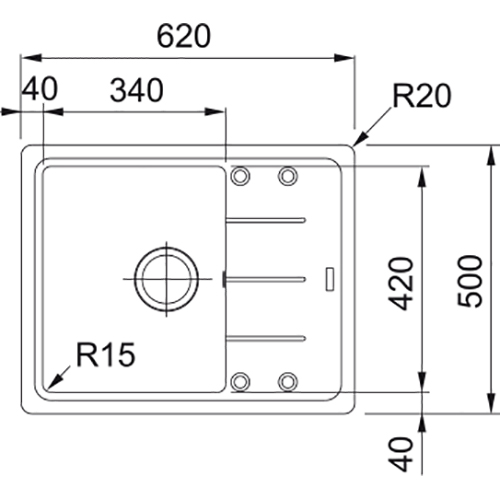 Мойка FRANKE Basis BFG 611-62 Almond (114.0306.795) Способ монтажа врезной