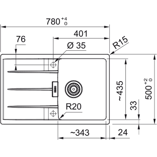 Мойка FRANKE Centro CNG 611-78 Gray Stone (114.0630.469) Способ монтажа врезной