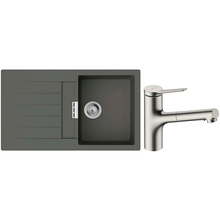 Мойка HANSGROHE S520-F345 + смеситель Zesis M33 Gray Stone (43356800)