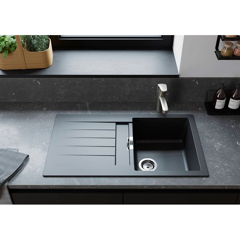 Зовнішній вигляд Мийка HANSGROHE S520-F345 + змішувач Zesis M33 Black Graphite (43356670)