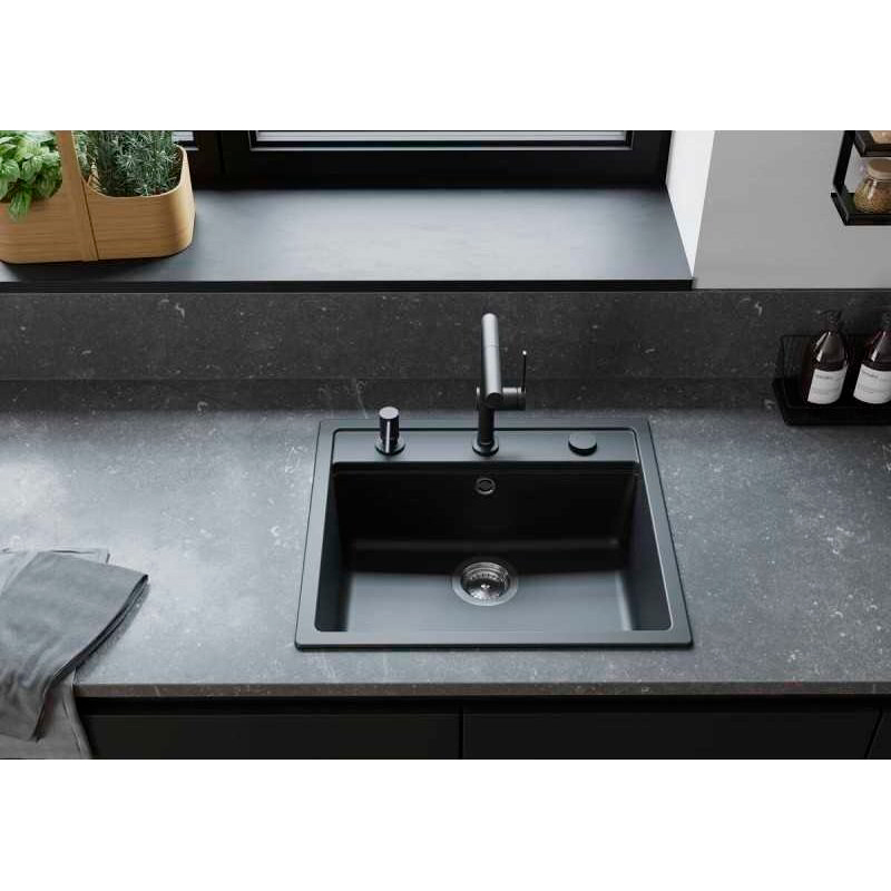 Зовнішній вигляд Мийка HANSGROHE S520-F510 + змішувач Talis M54 Gray Stone (43359800)