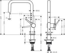 Мийка HANSGROHE S520-F510 + змішувач Talis M54 Black Graphite (43359670)