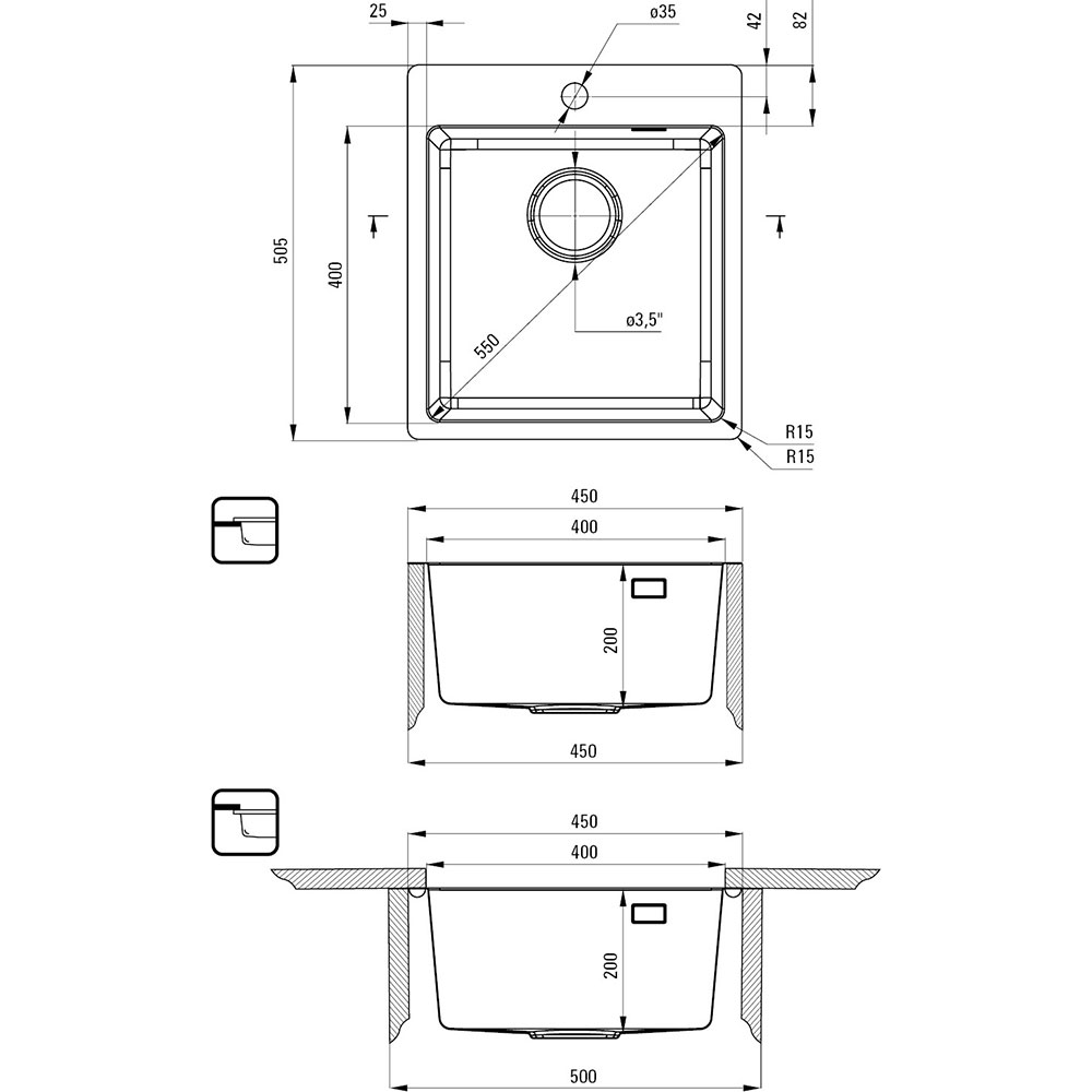 В интернет магазине Мойка DEANTE Olfato ZPO_010A + смеситель BQO_F72M (ZPOE010A)