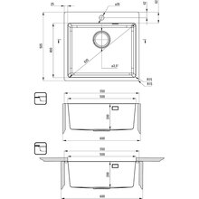 Мойка DEANTE Olfato ZPO_010B + смеситель BQO_F72M (ZPOE010B)