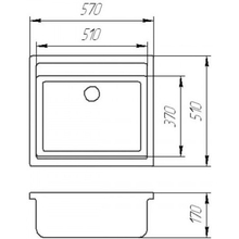 Мойка BORGIO SQ-570x510 бежевый