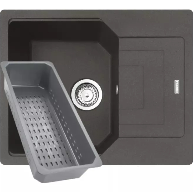 Мийка FRANKE Urban UBG 611-62 Slate Grey (114.0716.708) Додатково кількість отворів під змішувач - 2 (попередньо підфрезеровані)