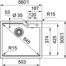 Мойка FRANKE Urban UBG 610-56 Gray (114.0716.705)