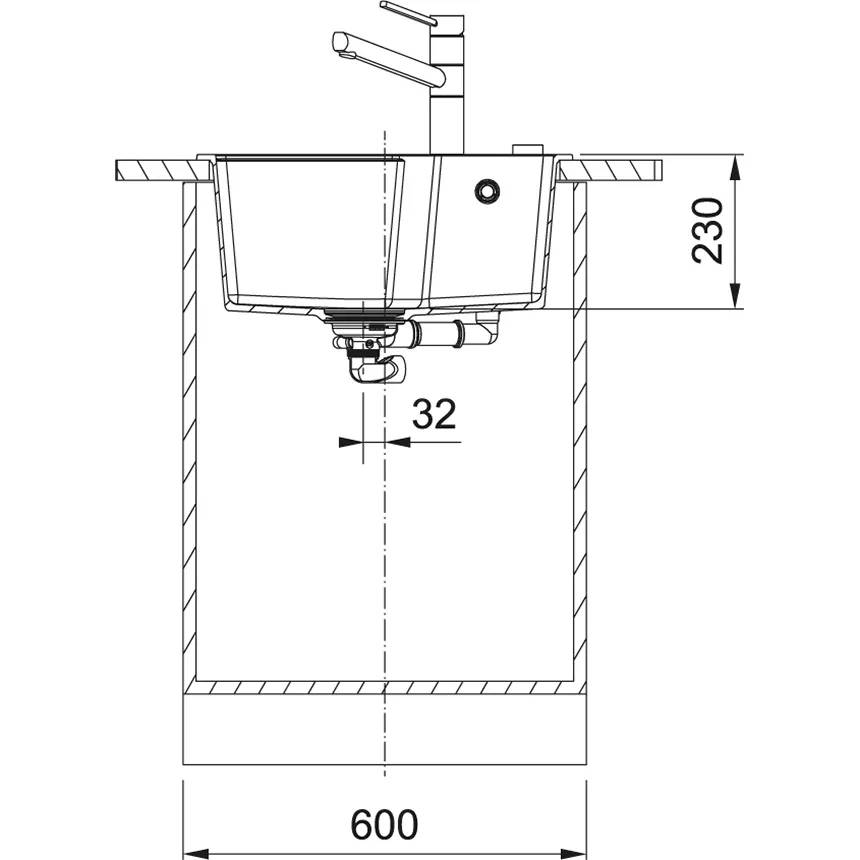 Мойка FRANKE Urban UBG 610-56 Gray (114.0716.705) Способ монтажа накладной