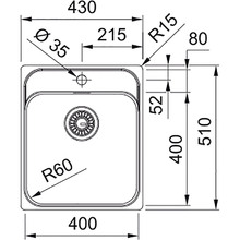 Мойка FRANKE Smart SRX 210-40 TL (127.0703.298)